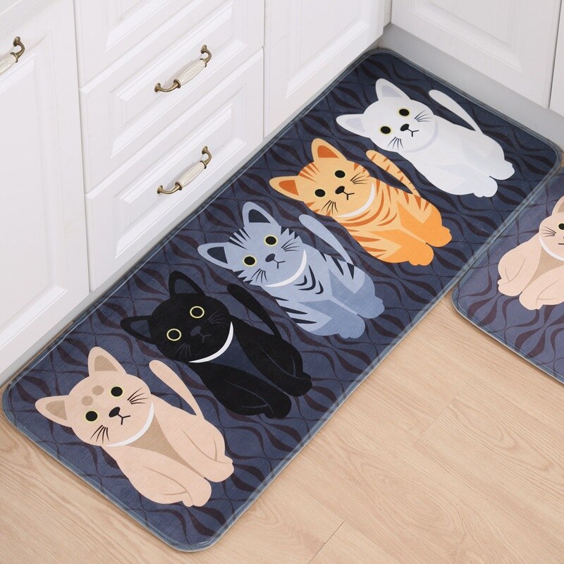 40x60 cm/50x80 cm/50x120 cm/50x180 cm moderno alfombras de cocina de dibujos animados: Gris oscuro / 500 mm x 1.200 mm