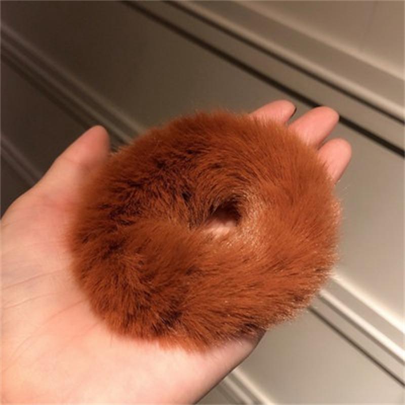 Kaninchen Haar Seile Bär Scrunchies Frauen Mädchen Elastische Haar Gummibänder Gummi freundlicher Pferdeschwanz Halfter Haar Krawatten Haar Zubehör: Gold