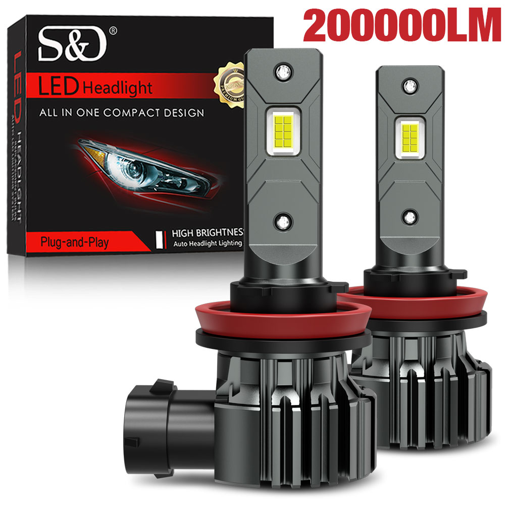 30000LM H8 H11 bombilla de faro LED 9005 HB3 9006 HB4 H16 JP luz antiniebla Canbus Mini 880 881 blanco 6500K CSP para coche diodo Lam: Verde / H27/881