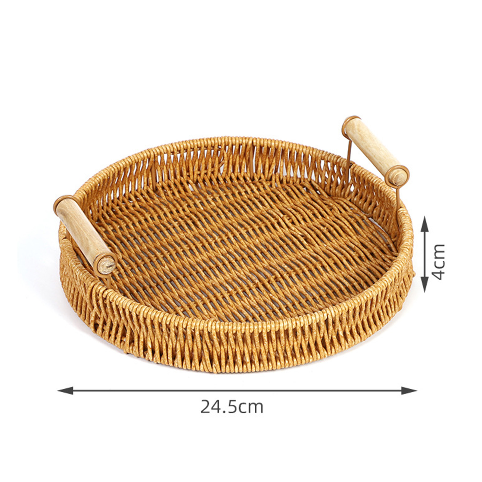 Oval Curved Rattan Wicker Woven Serving Baskets for Bread Fruit Vegetables Restaurant Serving Tabletop Display Rattan Basket: Yellow