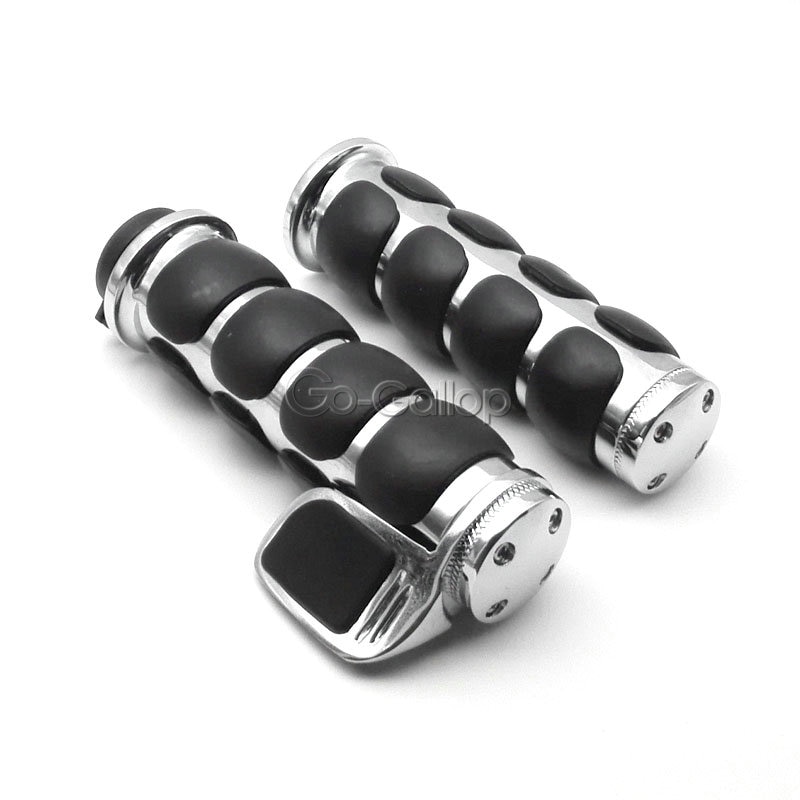 1" Chrome Handlebar Hand Grips For Suzuki Intruder Volusia VS VL 700 750 800 1400 1500 Boulevard M109R M90 C50 C90