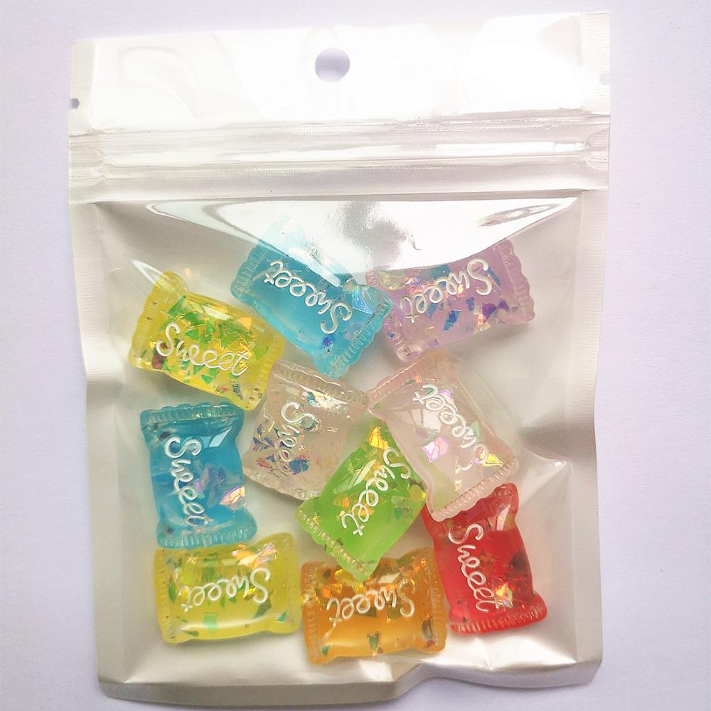 10 stücke Schleim Charms Candy Süße Zucker Polymer Schleim Box Spielzeug Für Kinder Charms Modellierung Ton DIY Zubehör Für Kinder