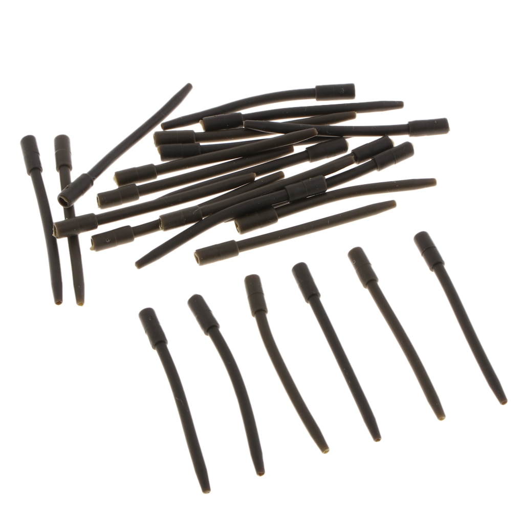 25pcs Soft Inline Lead Inserts Safety Sleeves Rig Anti- Chod Rig Swivels Fishing Accessories Carp Fishing Tools