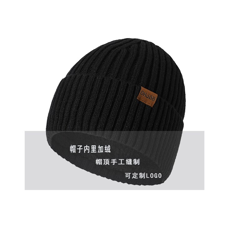 Écharpe épaisse en laine pour homme, chapeau , trois pièces, automne et hiver