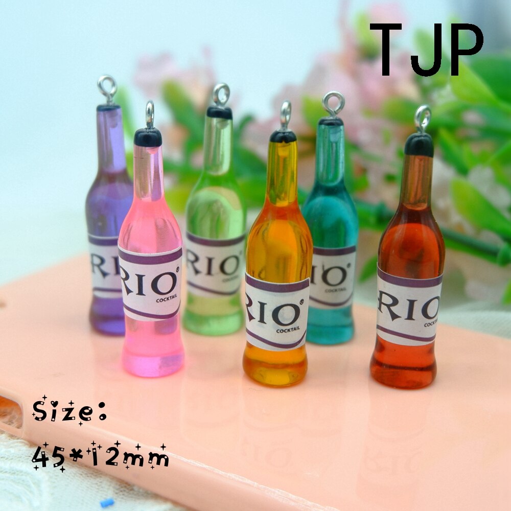 Kawaii Coffe Drink Cocktail Sake Charms Pendants for DIY decoration necklace earring key chain Jewelry Making