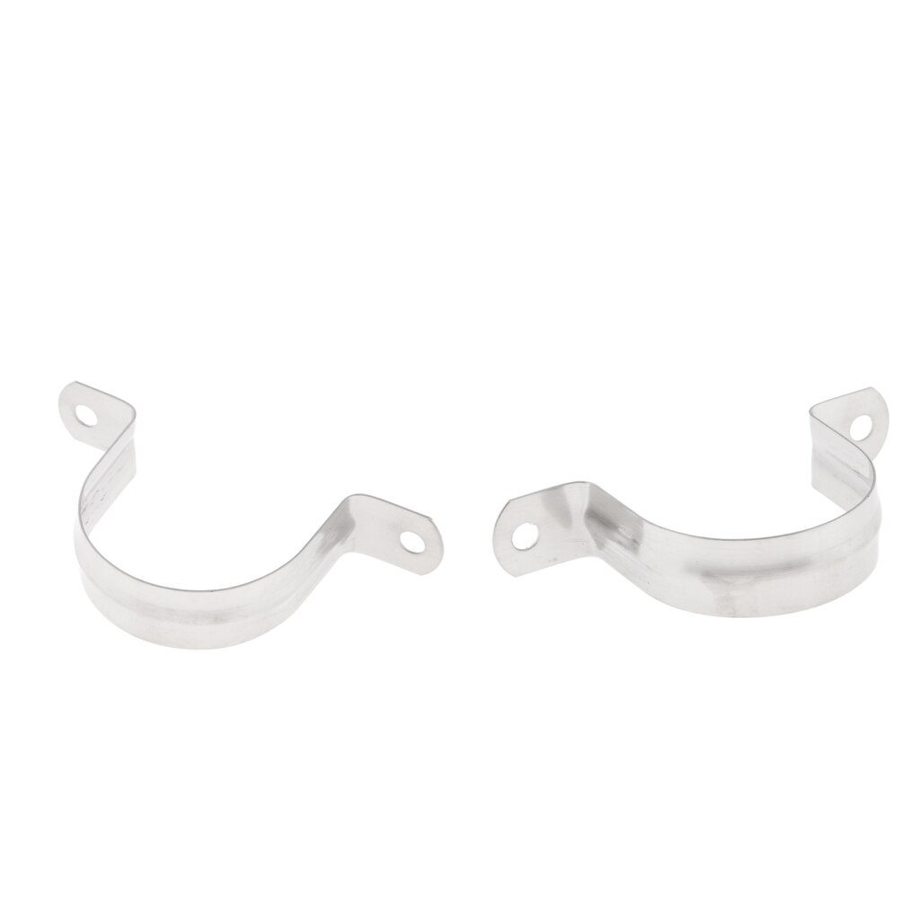 2packs Stainless Steel 304 Saddle Clip Riding Clamp Pipe Downpipe 50mm