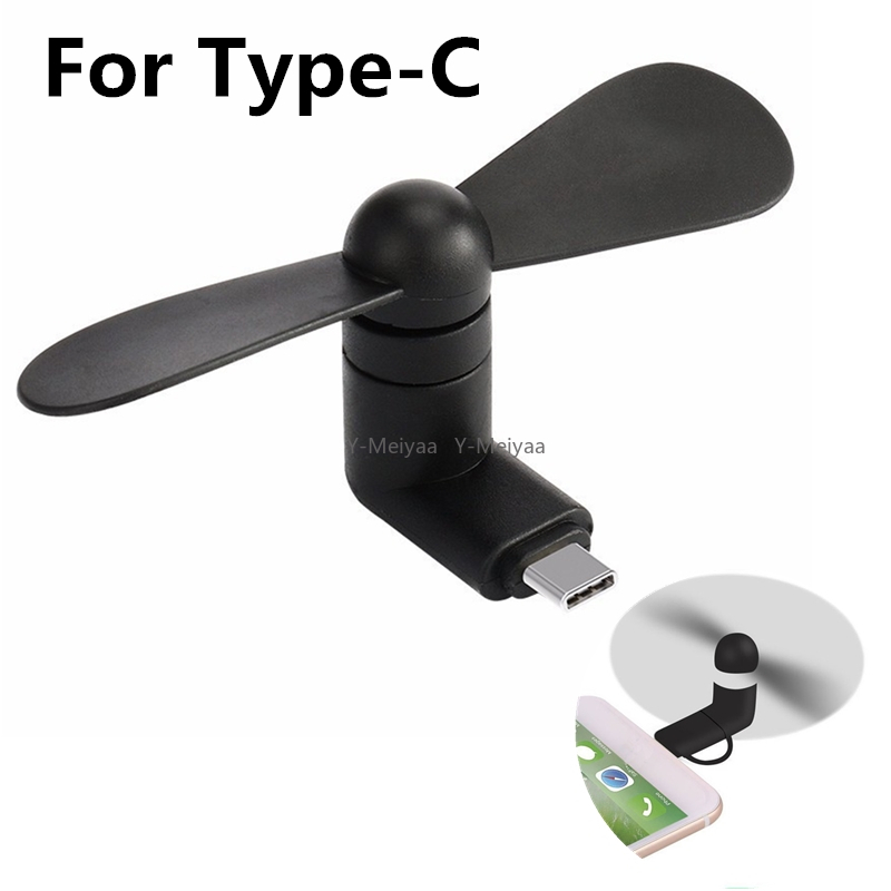 Mini ventilatore portatile micro usb 5v 1w ventole usb per telefoni cellulari tester per ventole usb-c per telefoni cellulari tipo c