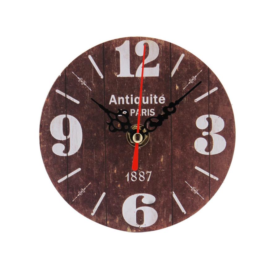 DIY wall acrylic clock Vintage Style Non-Ticking Antique Wood Wall Clock for Home Kitchen Decor clock on the wall x30523