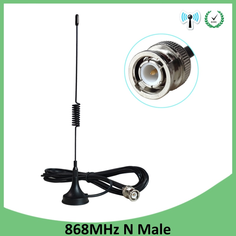 Grandwisdom 1PCS 868Mhz 915 IOT Antenna UT-102 BNC Connector 5dbi Mobile Magnet Radio VHF UHF 50W RG-174 3 Meter Extension Cable