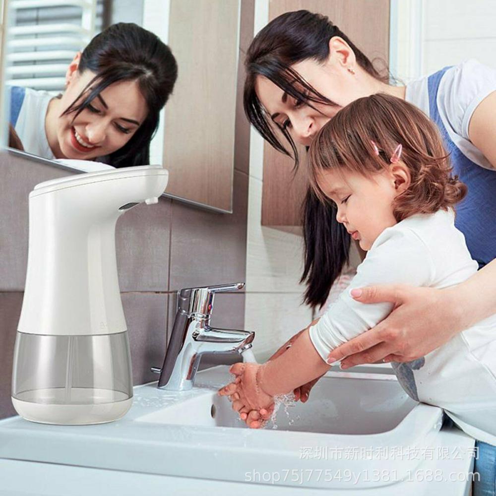 Intelligent Automatic Liquid Soap Dispenser Induction Foaming Hand Washing Device for Kitchen Bathroom (Without Liquid)