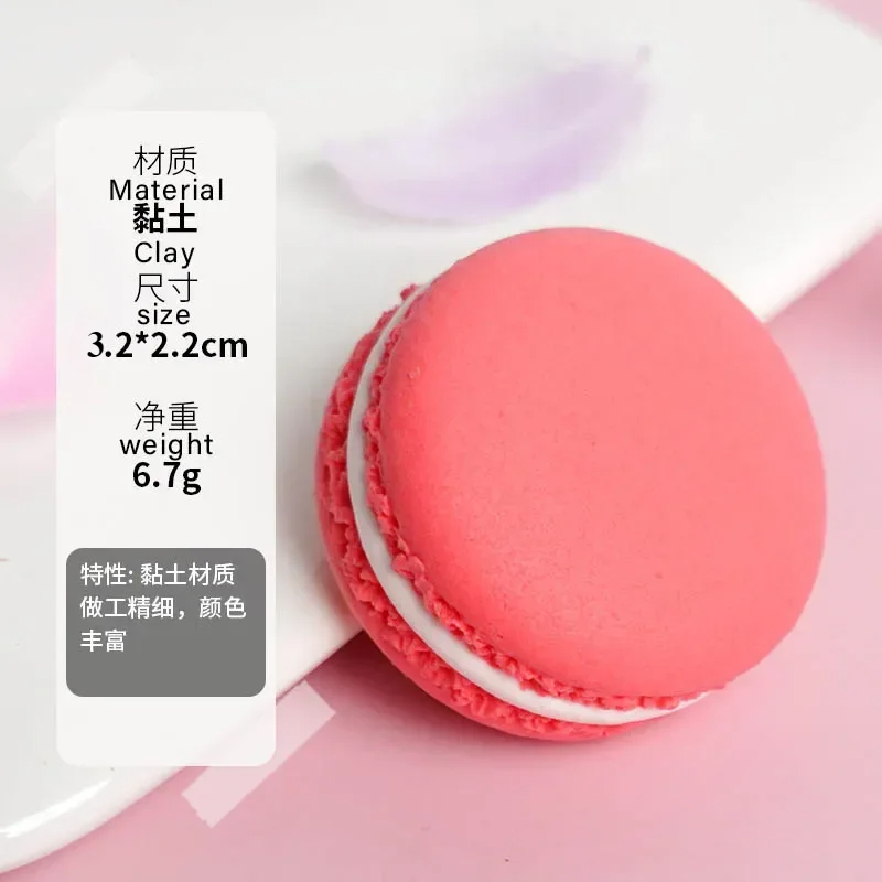 Simulatie Macaron Cake Dessert Model Bruiloft Dessert Tafeldecoratie Macaron Model Nep Voedsel Bruiloft Foto Props Gunst: Rose Red