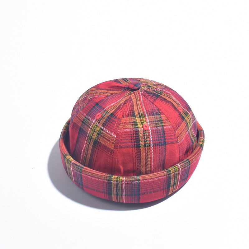 Gorra plegable Retro de marinero para hombre y mujer, gorro de pescador enrollado cálido, ajustable, estilo Hip Hop, novedad de: Rojo