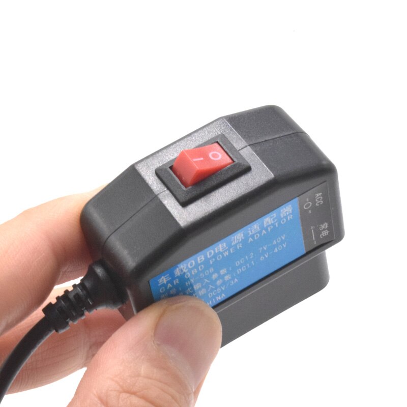 24Hours USB Port 5V 3A Car Charging Cable OBD Hardwire Cord 0.5Meters With Switch For Dash Cam Camcorder Vehicle DVR
