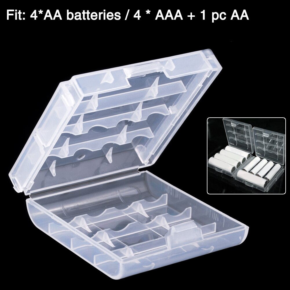 2/4/8Pcs Cassa del Supporto di Plastica Scatola di Immagazzinaggio Della Copertura per il 10440 14500 AA AAA Contenitore di Batteria Contenitore sacchetto di Caso Dell&#39;organizzatore Della Cassa Della Scatola