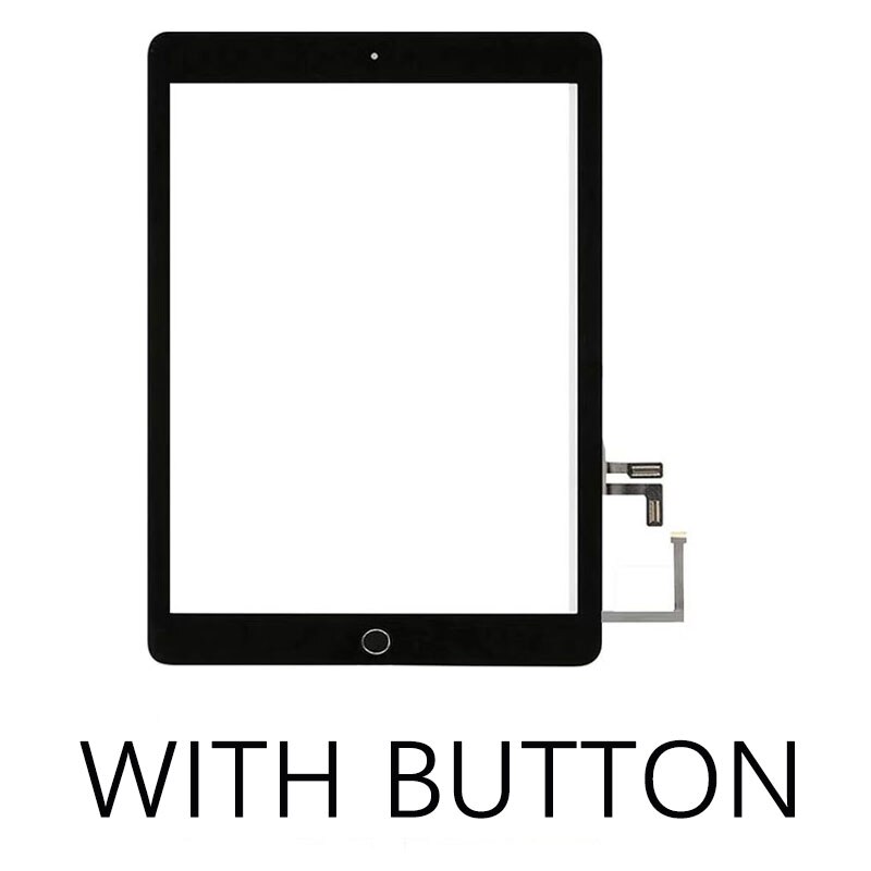 1Pcs Nieuw Voor Ipad 5th Ipad 9.7 Lcd Outer Touch Screen Digitizer Glas Touch Panel Vervanging a1822 A1823: Original Black.