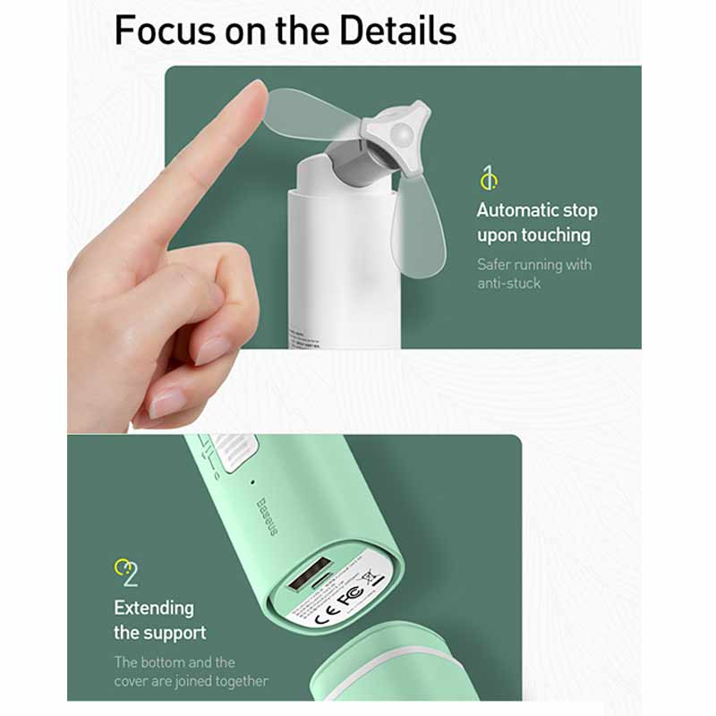 USB Trefoil Folding Fan Mini Electric Portable Fan Small Home Appliance Desktop Fan