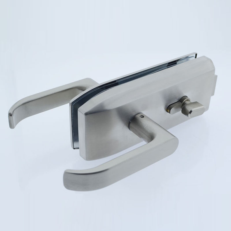 10-15mm Glass Door Lock Stainless Steel Sliding Handle Door Lock for Glass Office Bathroom Bedroom Balcony Home Security