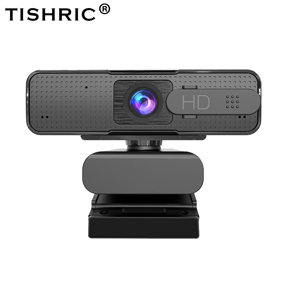 TISHRIC Web Camera With Microphone/Webcam Cover Computer Camera Webcam Full HD 1080P Webcam Autofocus For Live Broadcast Video: Default Title