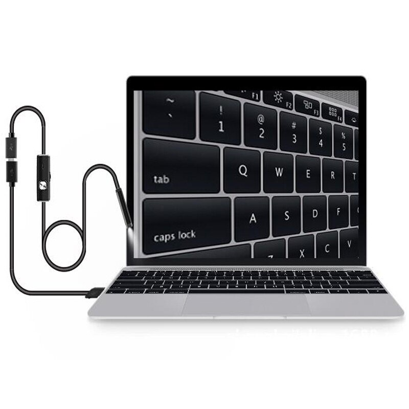 8mm Industrial Endoscope 10M Waterproof Hard Cable Serpentine Endoscope USB Endoscope Pipeline Detection Camera For Android PC