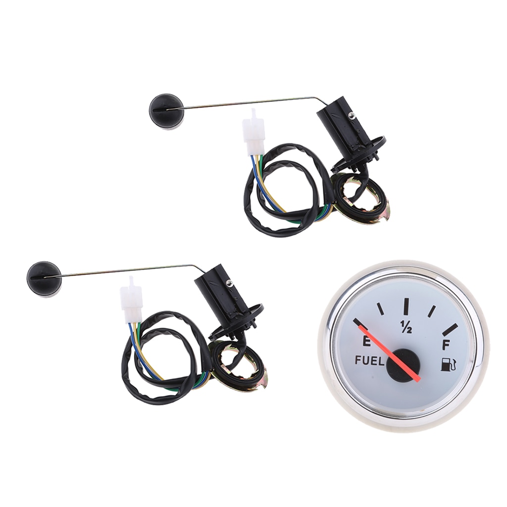 Magideal 3 x båd marine brændstof niveaumåler led + brændstofmåler niveau sensor hvid