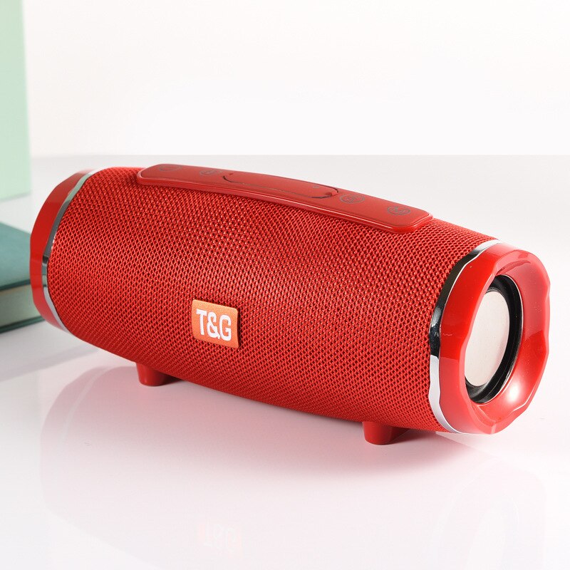 20W Portatile Senza Fili di Bluetooth Altoparlante Impermeabile di Sostegno Speaker Radio FM Carta di TF Cinghia Esterna Della Cinghia con Subwoofer Altoparlante Colonna: TG145Red