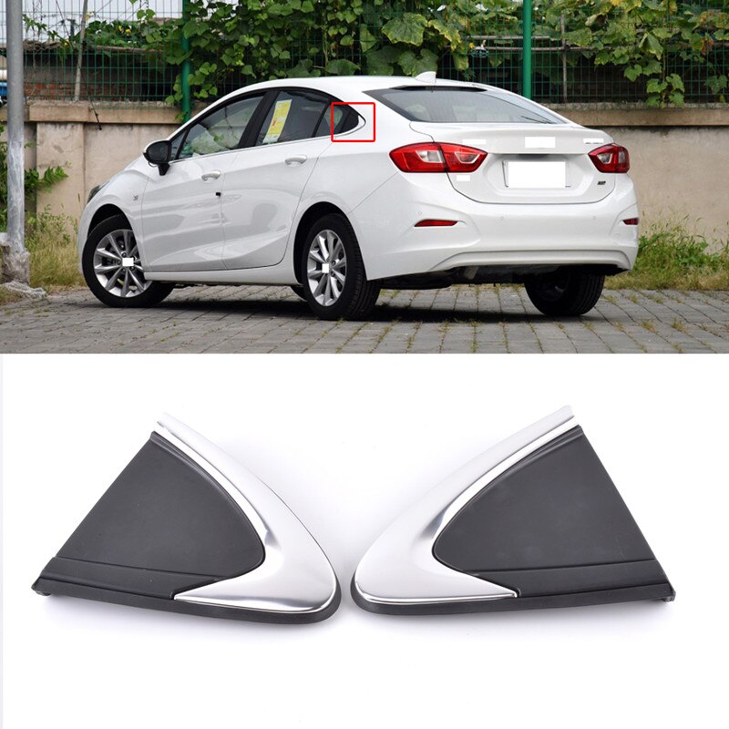 For Chevrolet Cruze Rear Triangle Window Trim Plate Rear Windshield Side Corner Exterior Triangle Garnish Cover Panel: Army Green