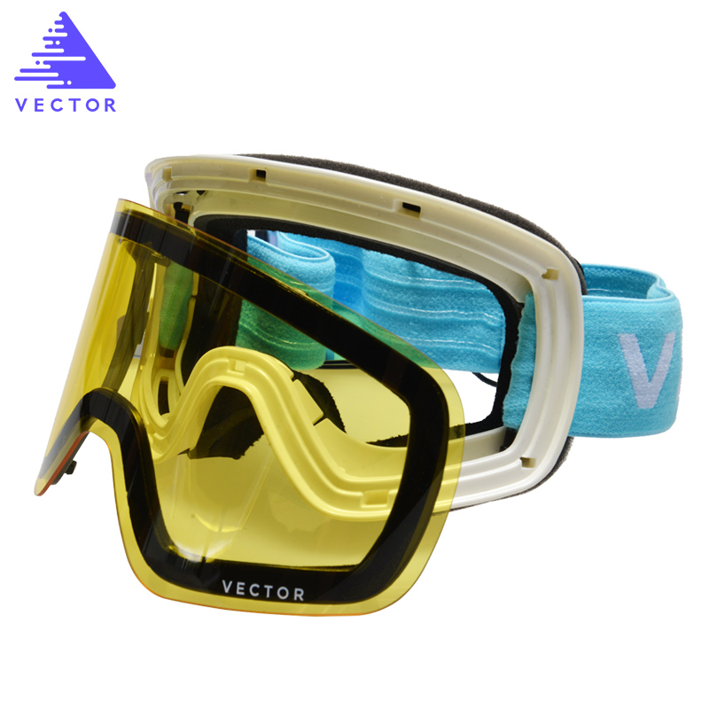 This Only Lens For Ski Goggles Hxj20011 Anti-fog Interchangeable Double-layered Cylindrical UV400 Protection Light Transmission