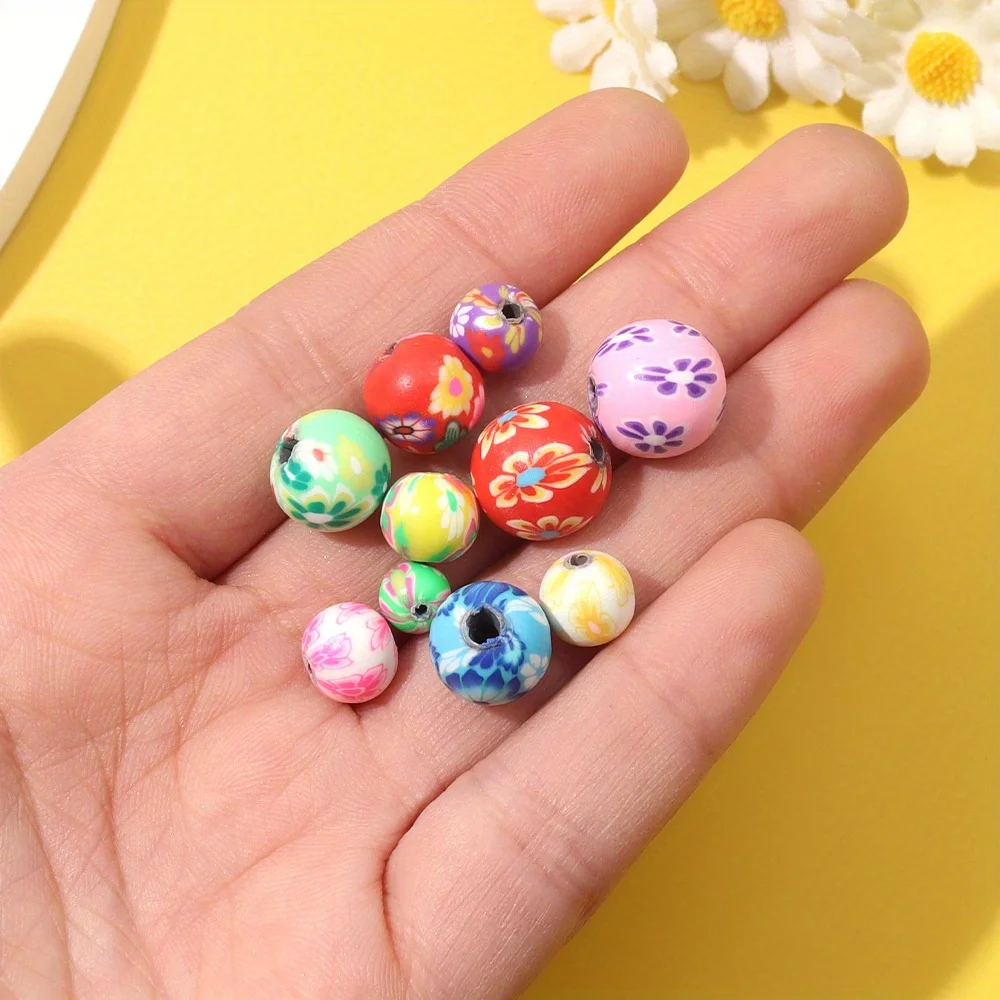 20/60 Uds. Cuentas decorativas de cuentas de cerámica blanda de 0,6 cm/0,8 cm/1cm se pueden utilizar para pulseras, collares, producción de joyería artesanal