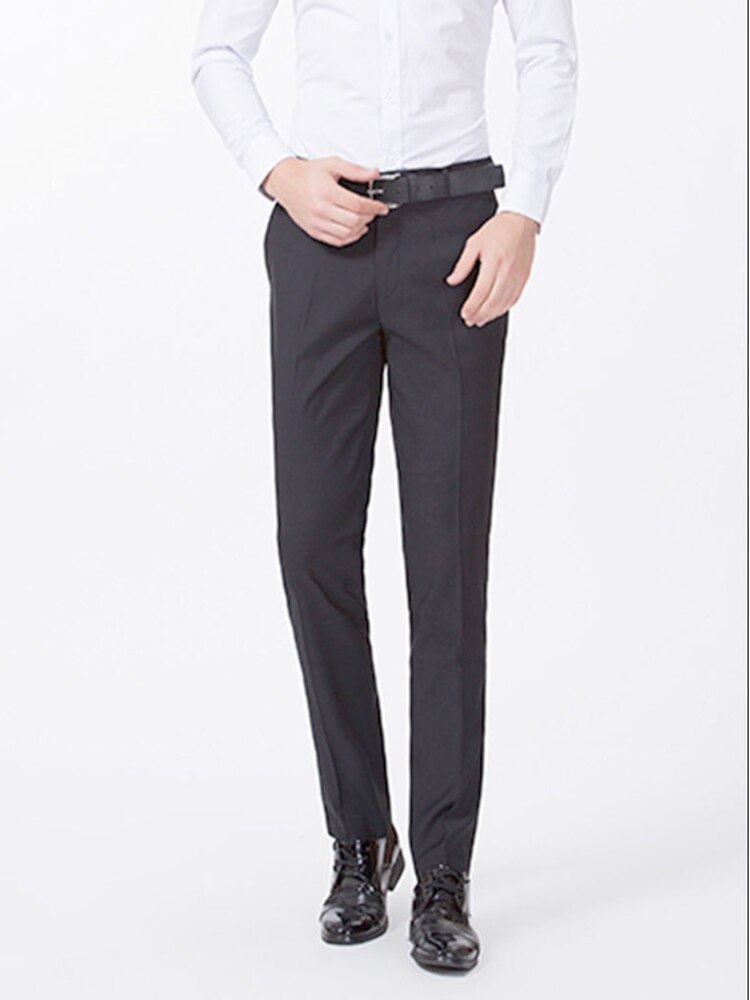 Kesä nuoret ja keski-ikäiset miehet bisnes slim fit housut pantalon housut työ japanilainen erkek pantolon makakao masculino