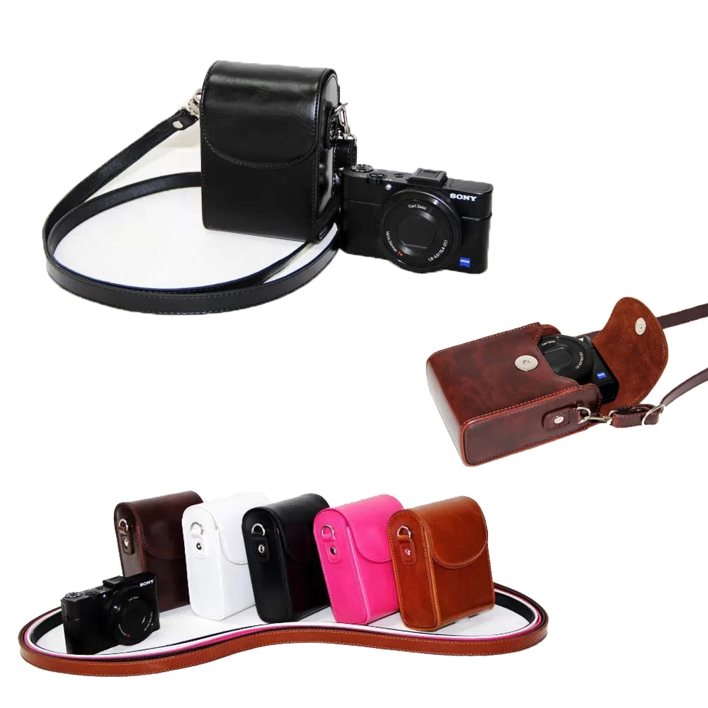 PU Leather Camera Case Bag Cover Voor Canon G9X G7X G7X Mark II G7X II G7X III SX730 SX700 S90 SX260 SX240 SX275 S90 S120 S110