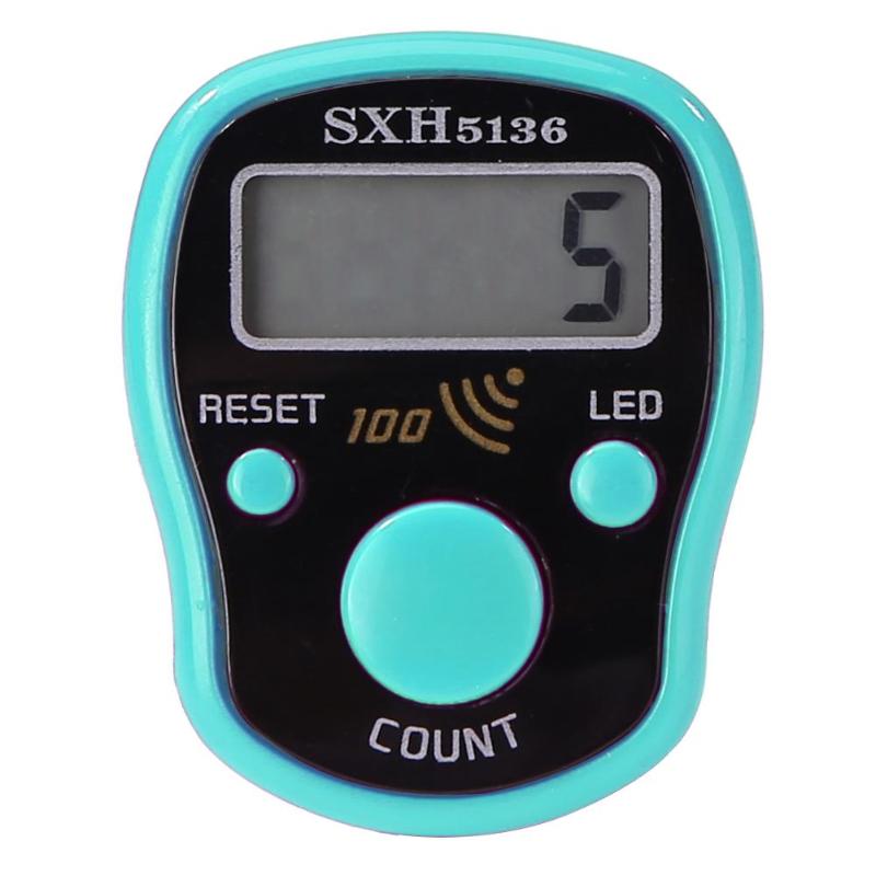 1 stk bærbare led lys lysende ring tæller plast nøjagtig taltæller 3.8*3*1.8cm 0-99999
