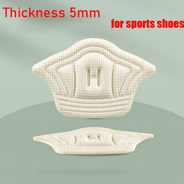 Brioche-almohadilla para zapatos de 2 piezas, almohadillas de cojín para el talón, plantillas antidesgaste ajustables para zapatos deportivos: Negro