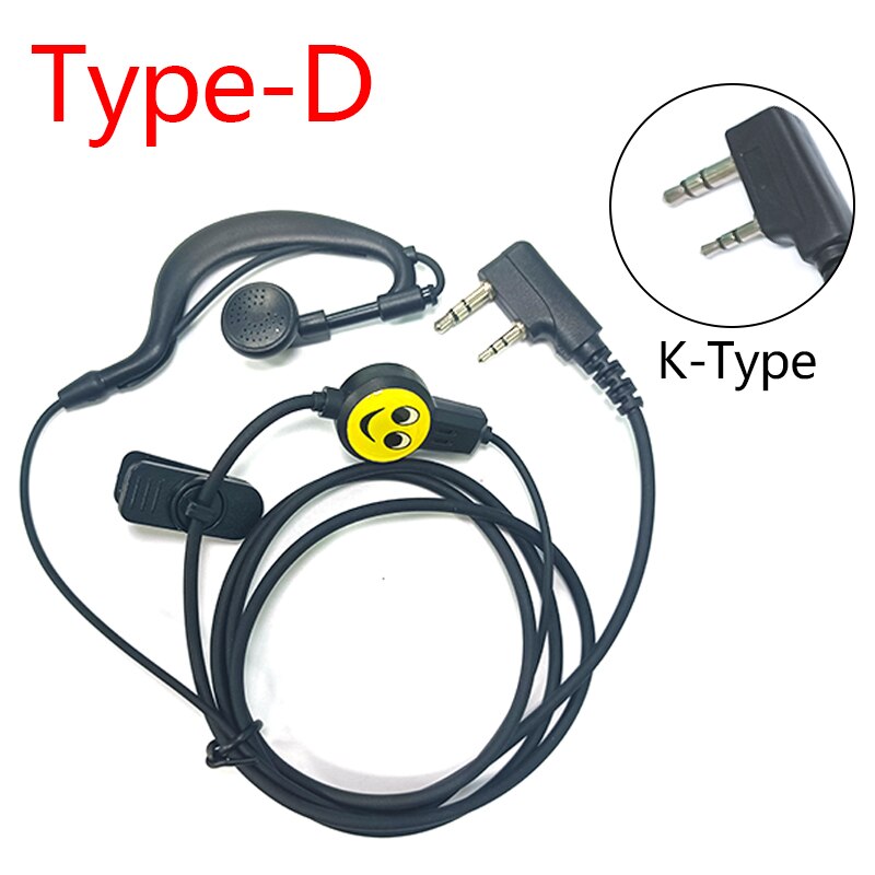 Polizei Ohr Haken Ohrhörer Headset PTT Kopfhörer IOT Midland Radio GXT550 GXT1050 GXT1050VP4 G5 G7 G225 Walkie Talkie: Type D 1 piece