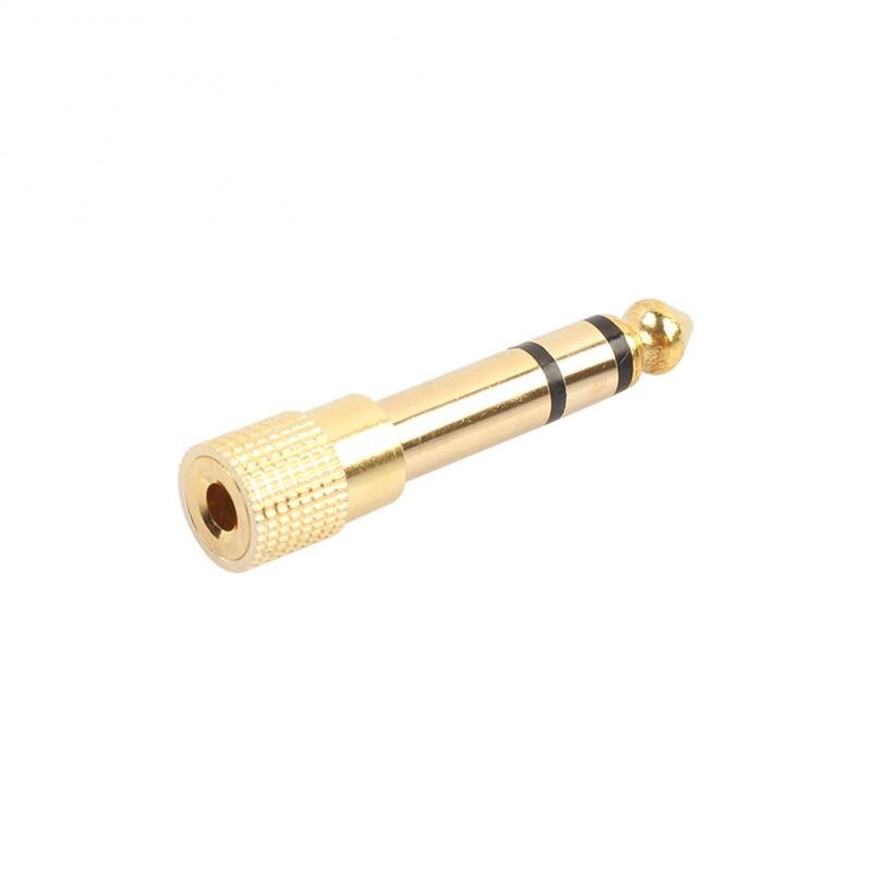 6.35Mm Male Naar 3.5Mm Vrouwelijke Stereo Adapter Plug Anti-Interferentie Duurzaam Voor Versterker Hoofdtelefoon Microfoon Mic Audio adapter: Default Title