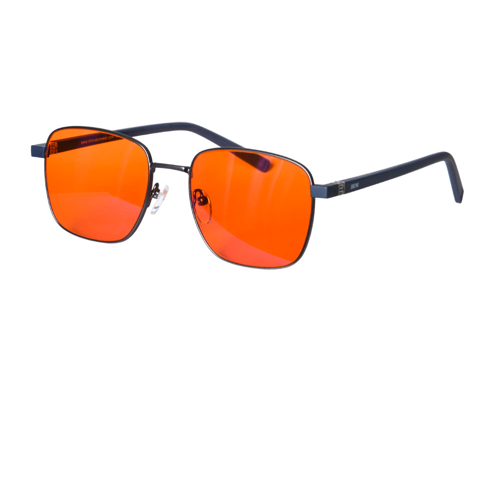 SHINU lunettes hommes femmes lunettes de lumière bleue lunettes de jeu sur ordinateur rouge/Orange/lentille transparente bloquant la lumière bleue lunettes sh001: Marron