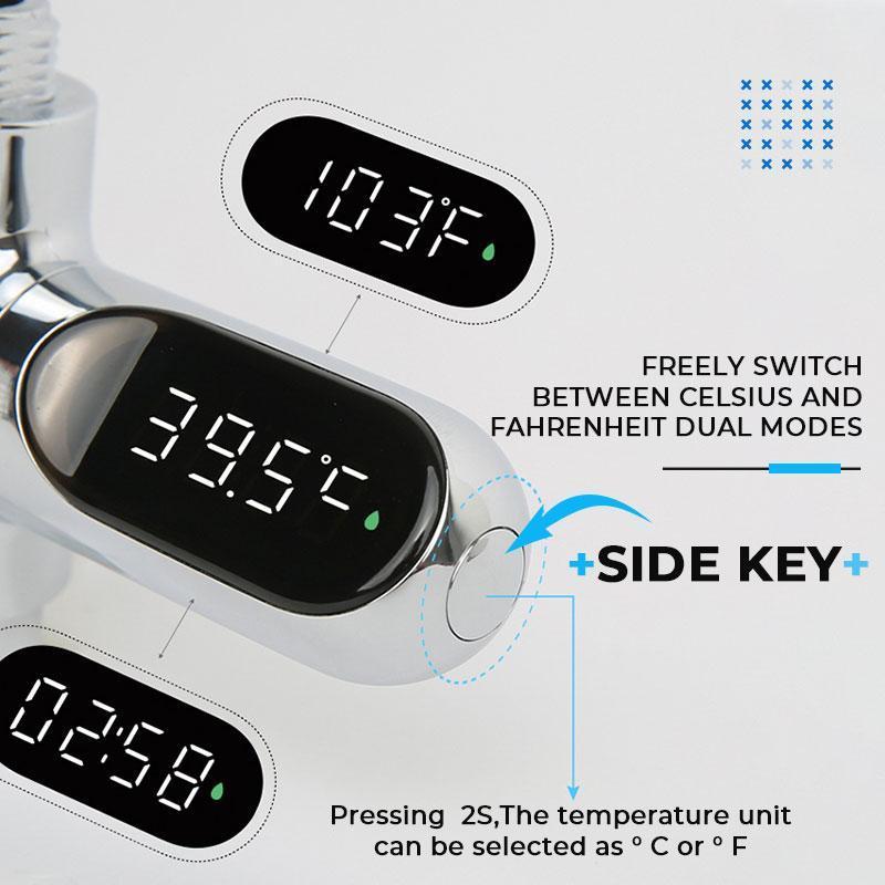 Type Shower Led Display Celsius Water Temperature Meter 360 Degrees Rotation Electricity Shower Temperature control system