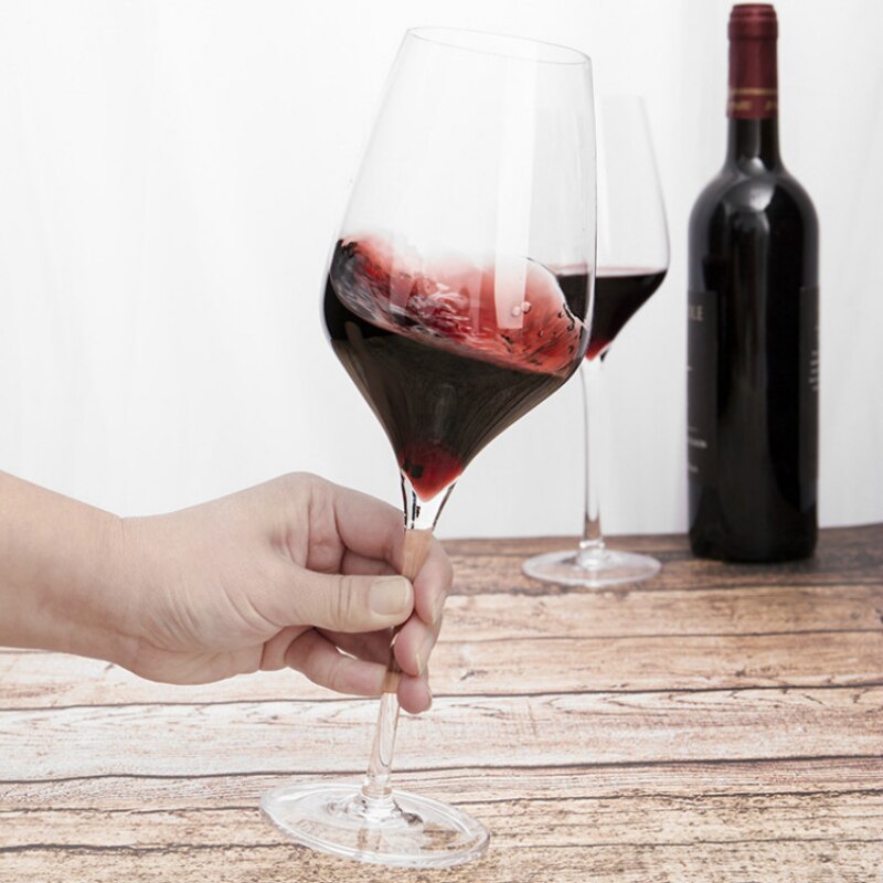 Cold Cut 550Ml Lead-Free Crystal Glass Red Wine Glass Goblet Family Bar Chateau Wine Tasting Cup