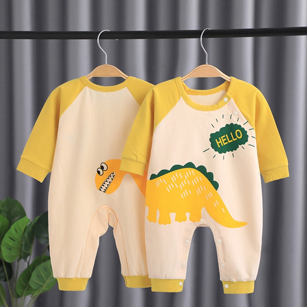 Baby Romper Herfst Leeftijd 0-15M Cartoon Dinosaur Lion Print Jumpsuit Voor Pasgeboren Baby Kleding Baby jongen Meisjes Kleding