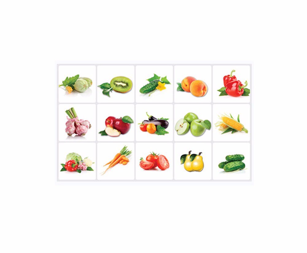Kitchen Oilproof Removable DIY Wall Stickers Fruit and Vegetables Wall Decals Art Decor for Kids Rooms Wallpaper Home Decoration
