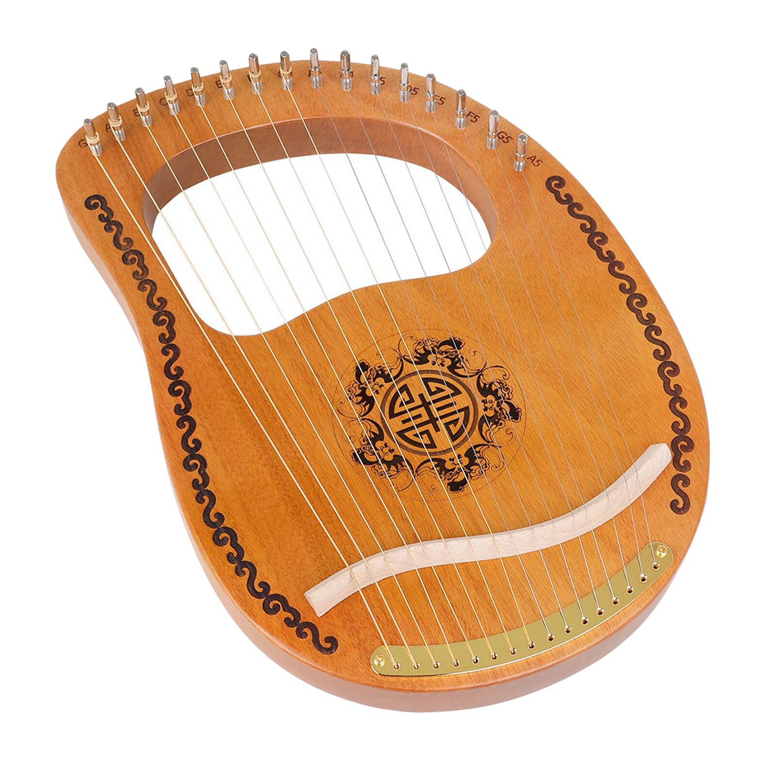 Begyndere lyre harpe mahogni med skruenøgle fantastisk til musikelskere børn børn voksne jul