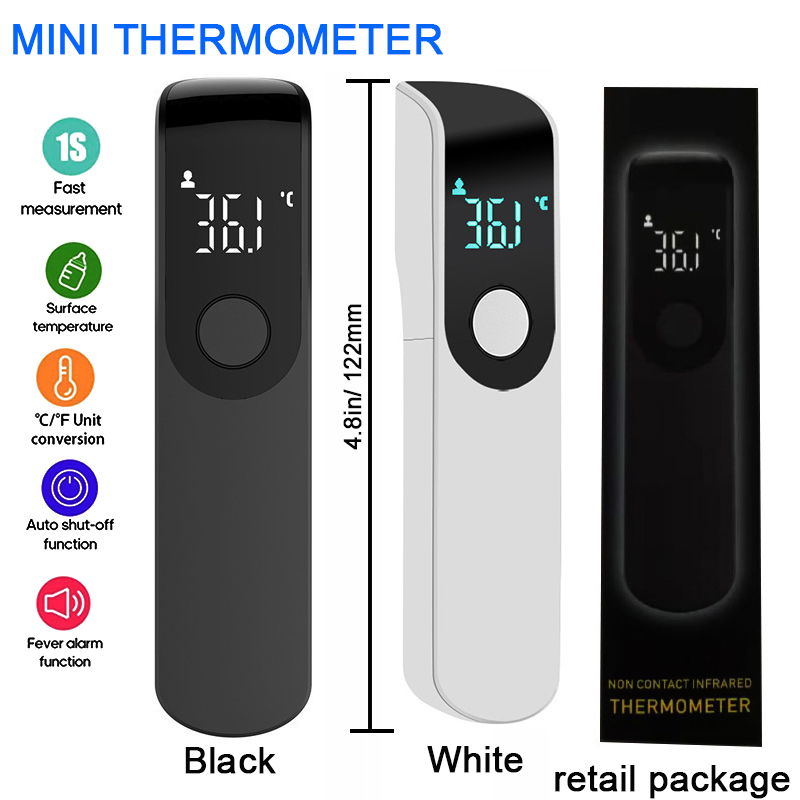Mini thermomètre frontal médical à infrarouge de haute précision pour adulte et enfant