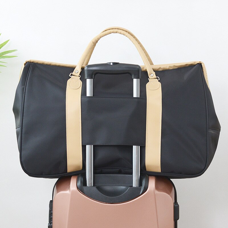Bolsa de lona de viaje plegable, paquete de almacenamiento de ropa impermeable de alta capacidad, se puede mover, organizar, accesorios de bolso