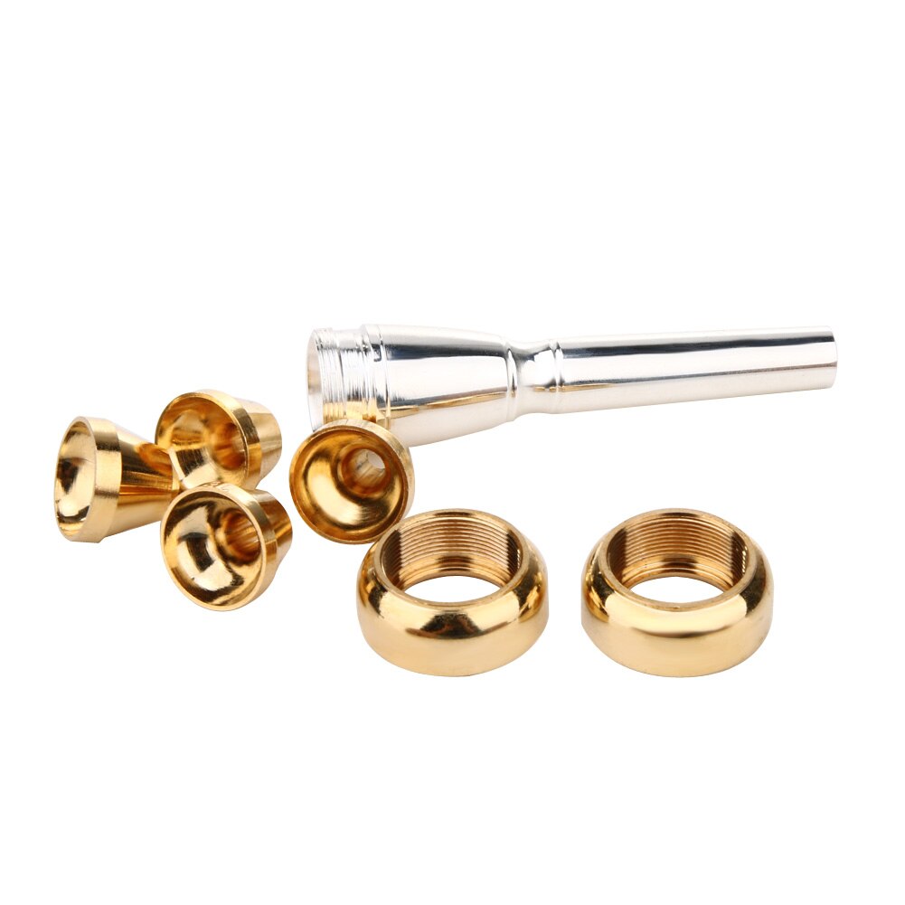 Trumpet Mouthpiece Gold Lacquer Trumpet 8 Sizes Convertible Trumpet Mouthpiece 2B 2C 3B 3C Bach Beginner Musical Trumpet Parts