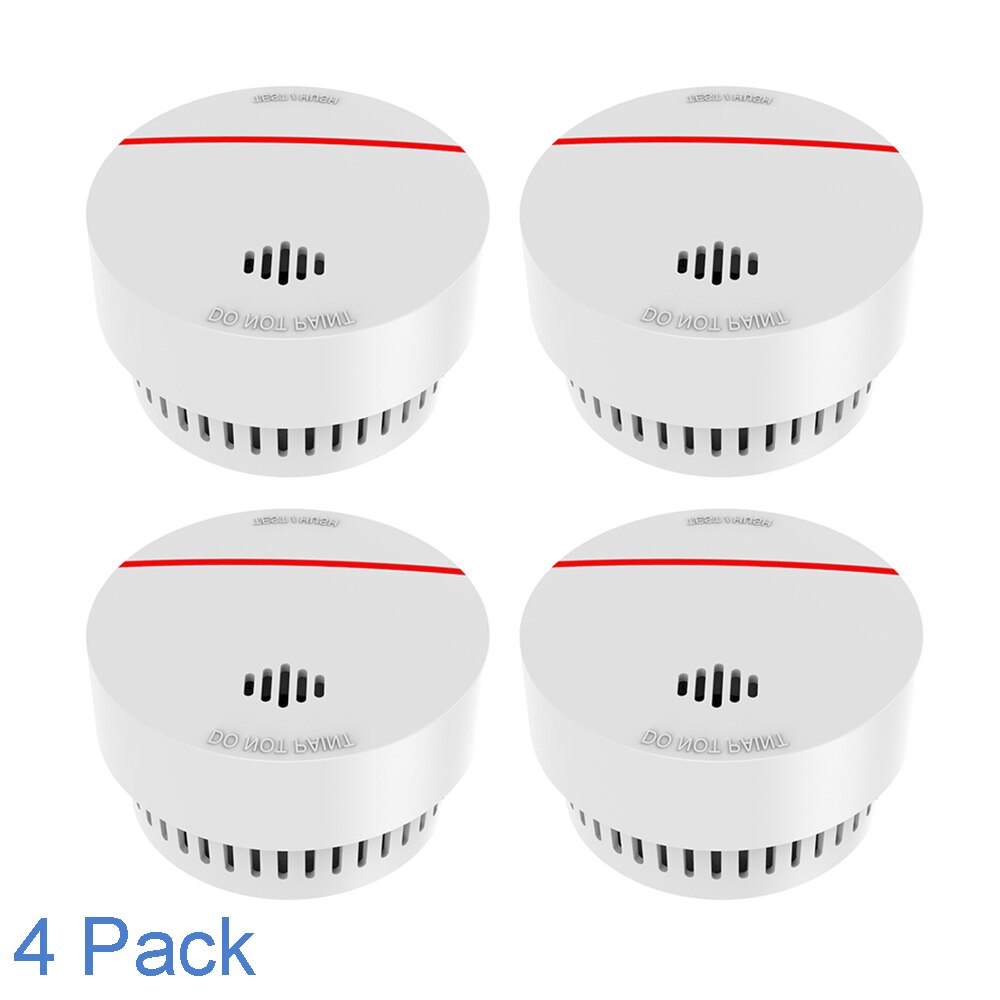 CPVan SM03 Smoke Detector 10 Years Battery Life Fire Protection Sensor Detector EN14604 CE Certified 85dB Volume Detector Smoke: 4x Smoke Detector