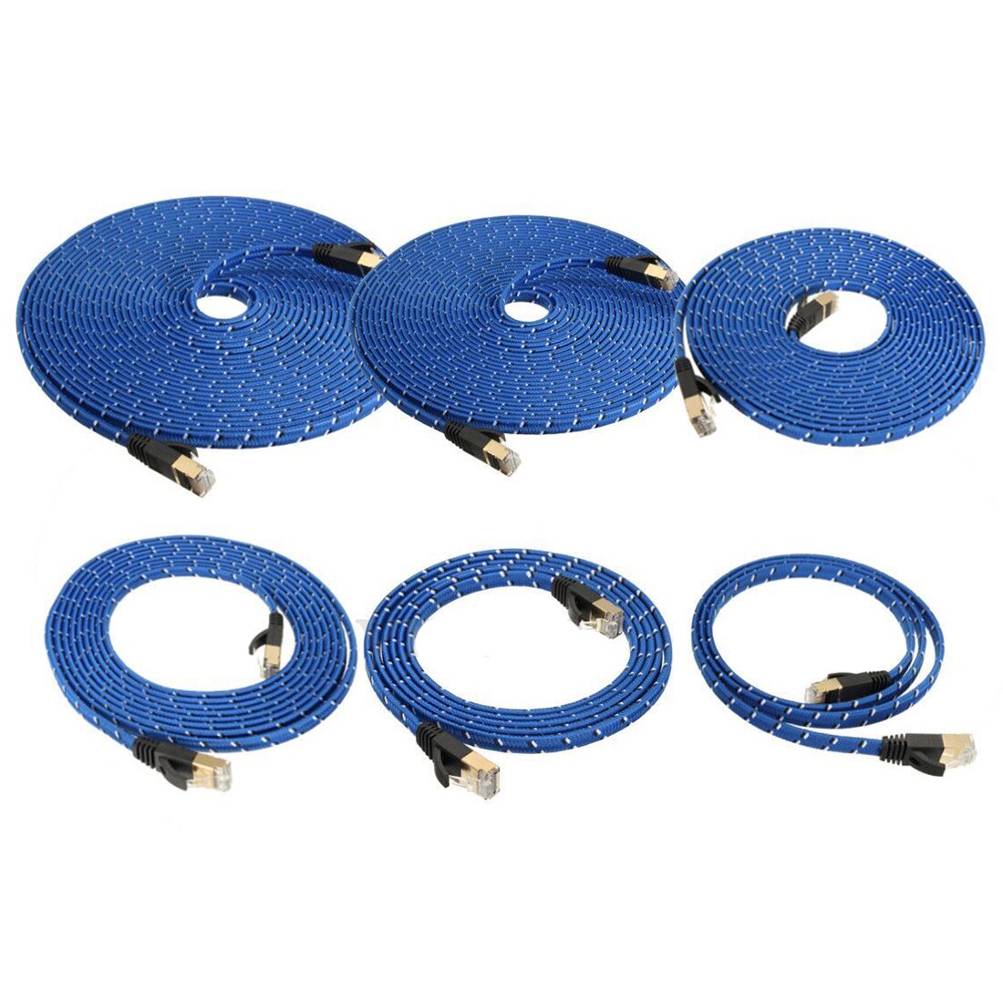 5m rj45 katt 7 katt 7 ethernet internet lan patch nätverk platt kabel sladd: Default Title