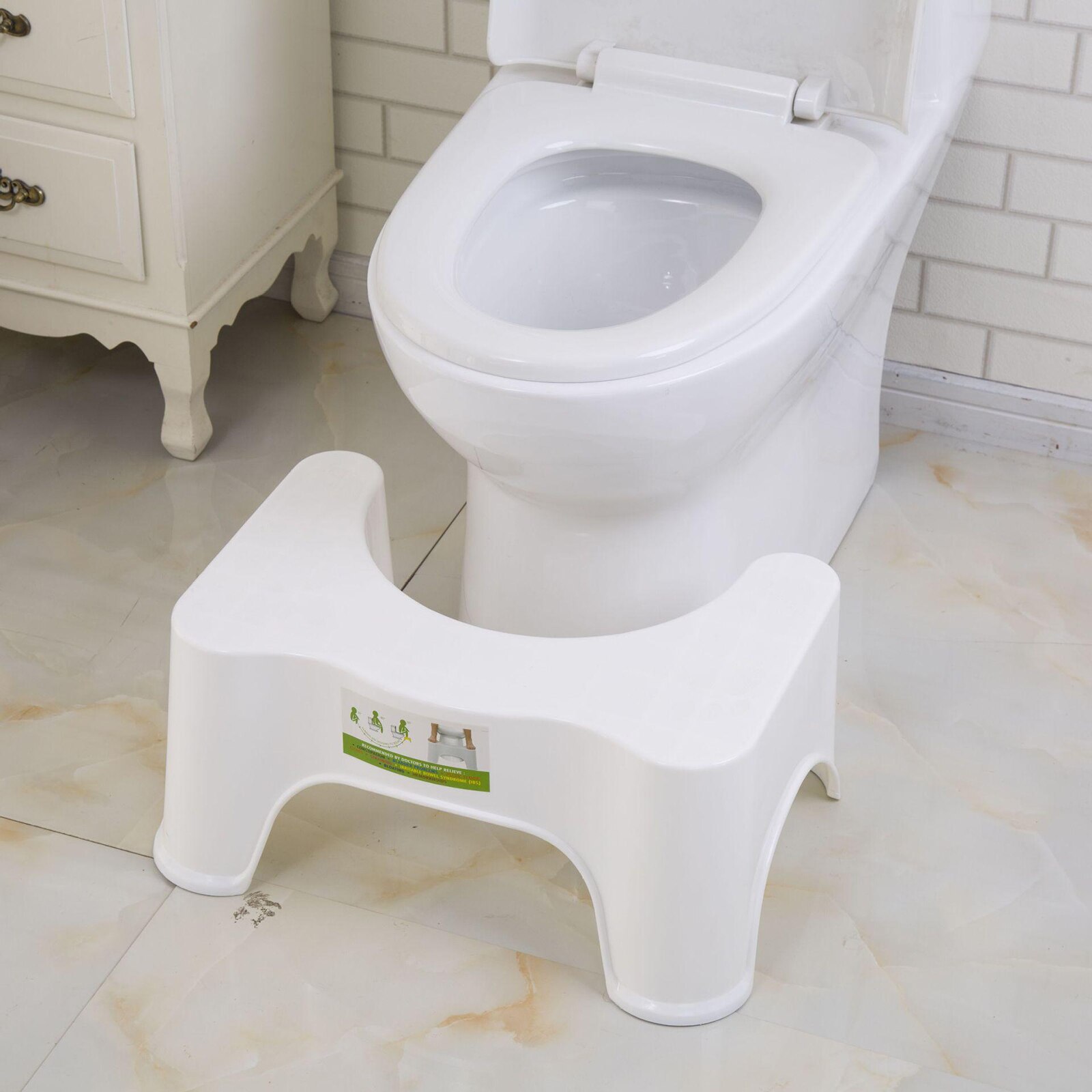 Tabouret de toilette squattant Portable en plastique aide de toilette à bord