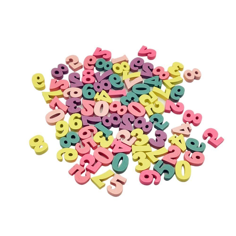 100Pcs Houten Letters Gemengd Thuis Blok Diy Numbers Woord Handgemaakte Alfabet Decoratie Party 15Mm Multi-Gekleurde craft: B