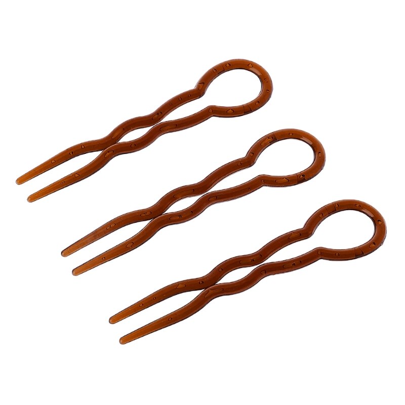 3pcs Vork Gereedschap Vlecht Kapsel Haar Vork U Vorm Vork Clips Pin Accessoires