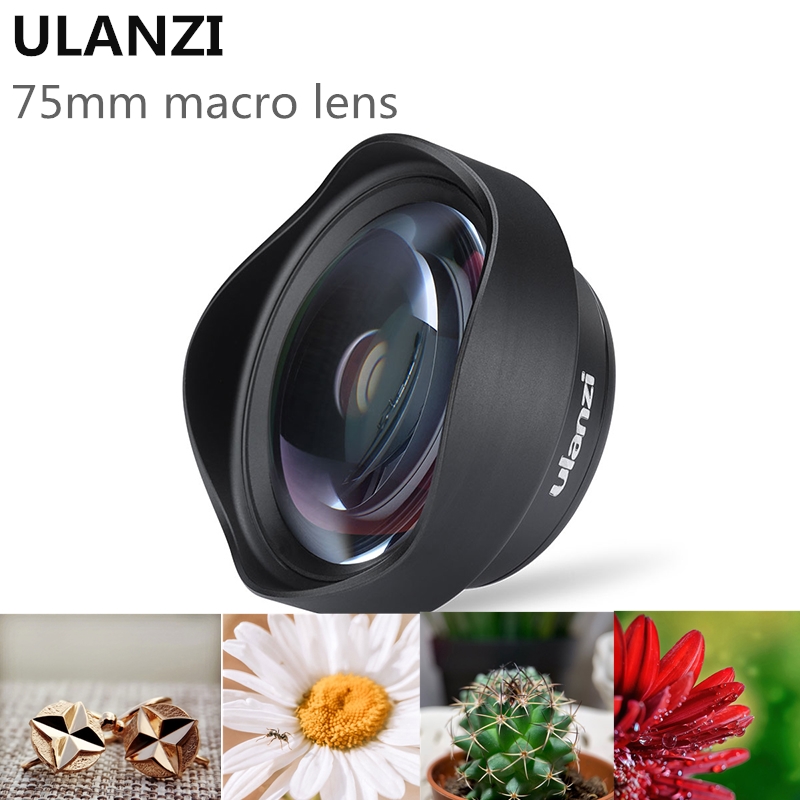 Ulanzi 75Mm 10X Super Macro Lens Telefoon Camera Lens 17Mm Draad Hd Telefoon Lens Met Clip Voor Iphone piexl Huawei Een Plus Xiaomi