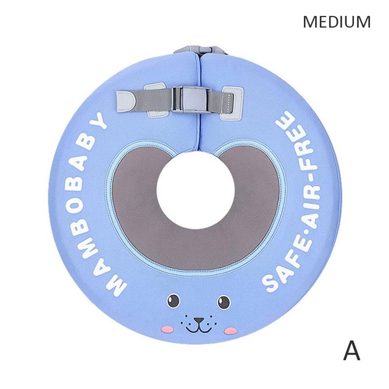 Baby Float Neck Zwemmen Ring Niet-Opblaasbare Zwemmen Ring Kinderen Veiligheid Home Baby Bad Ring Zwembad Accessoires Speelgoed: BlueM